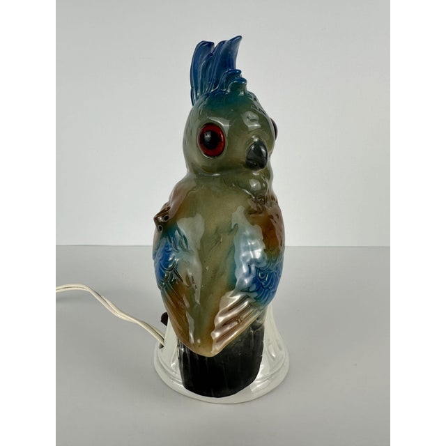 Art Deco Perfume Parrot Lamp, 1920s For Sale - Image 9 of 11