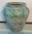 Beautiful post-modern Burley original ceramic vase. Pink and blue tie-dye like coloring. Vase: 11"D (at widest) x 8"H