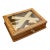 Vintage Burl Wooden Jewelry Box With Key For Sale