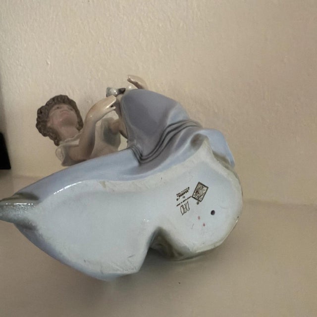 1980s 1980s Beautiful Nao by Lladro Figurine of Young Woman with a Puppy For Sale - Image 5 of 5