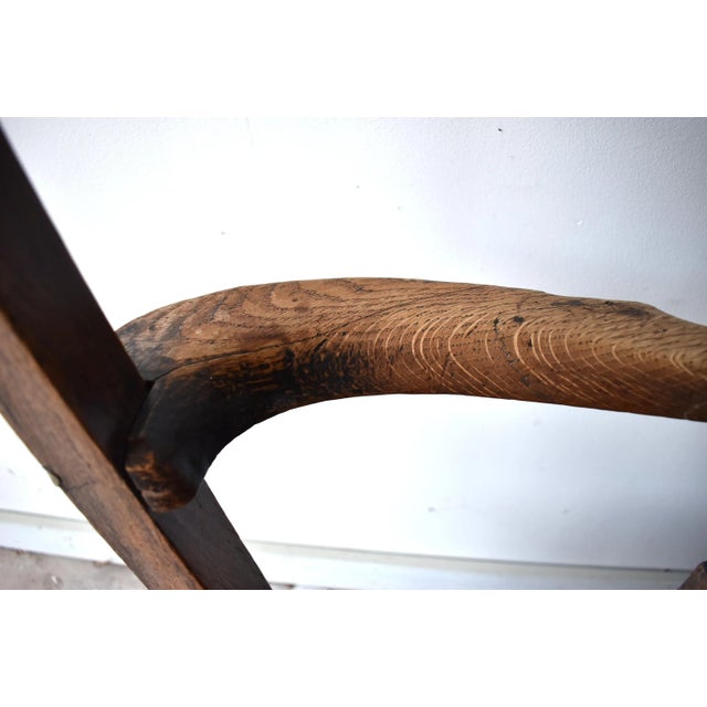 18th-Century Georgian Chippendale Oak Armchair For Sale - Image 11 of 13