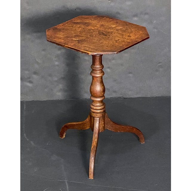 English English Occasional Table of Oak With Octagonal Top For Sale - Image 3 of 6