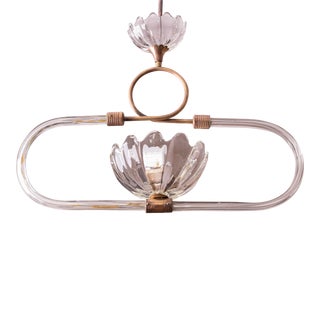 Art Decò Barovier & Toso Pendant Light Chandelier Murano Glass, 1940s For Sale