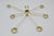 Rare original Stella ceiling light or chandelier by Angelo Lelli for Arredoluce, with seven etched glass globe shades...