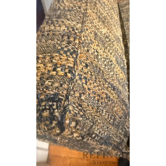 Edward Wormley for Dunbar Mid-Century Modern Walnut Settee With Original Jack Lenor Larsen Upholstery, Circa 1950s–1960s For Sale - Image 9 of 13