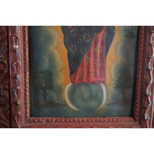 Mid 19th Century Spanish Colonial Painting of Nossa Senhora Da Conceição For Sale - Image 11 of 11