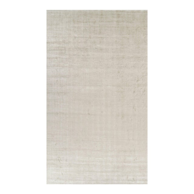 Rug & Kilim’s Oversized Contemporary Textural Solid Rug in Light Beige Tones - 11x19 For Sale