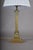 Louis XVI Neoclassical Gilded Brass Fluted Column Table Lamp with Laurel Wreath Relief, Europe, 1930s For Sale - Image 9 of 13