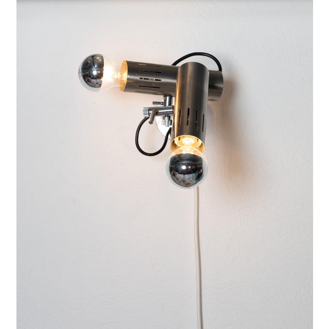 Two-Light Wall Lamp attributed to Alain Richard For Sale - Image 5 of 7