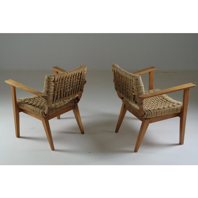 Set of Bridge Armchairs attributed to Audoux Et Minet, France, 1950s For Sale - Image 9 of 17