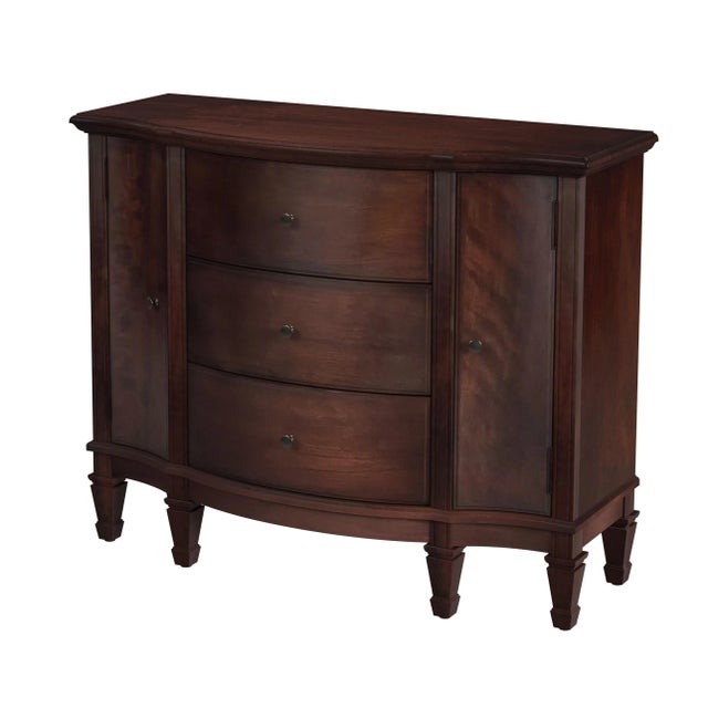 Brown Sheffield 3 Drawer 2 Door Accent Cabinet, Antique Cherry For Sale - Image 8 of 8