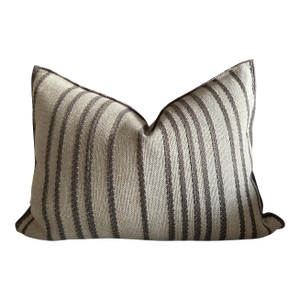 Custom French Linen Embroidered Double Sided Pillow With Insert