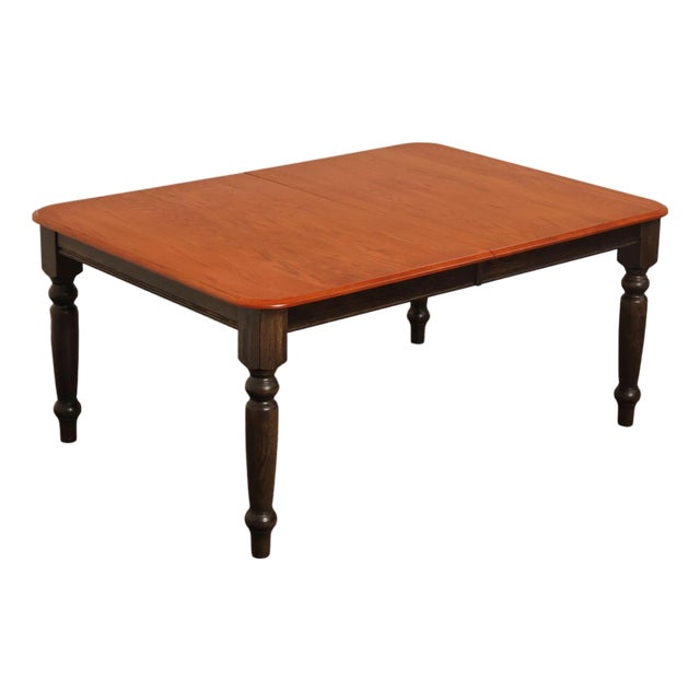 Farmhouse Style Oak Expandable Dining Table For Sale