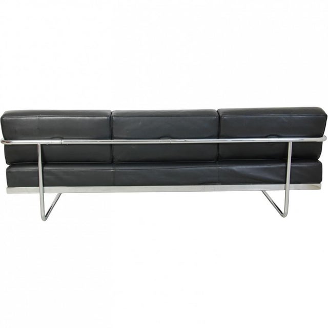 LC5 Three-Seater Sofa in Black Leather by Le Corbusier, 2010s For Sale - Image 10 of 16