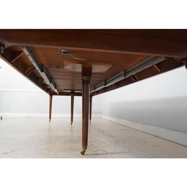 Councill Craftsmen Mahogany Inlaid French Directorie Dining Table For Sale - Image 17 of 18