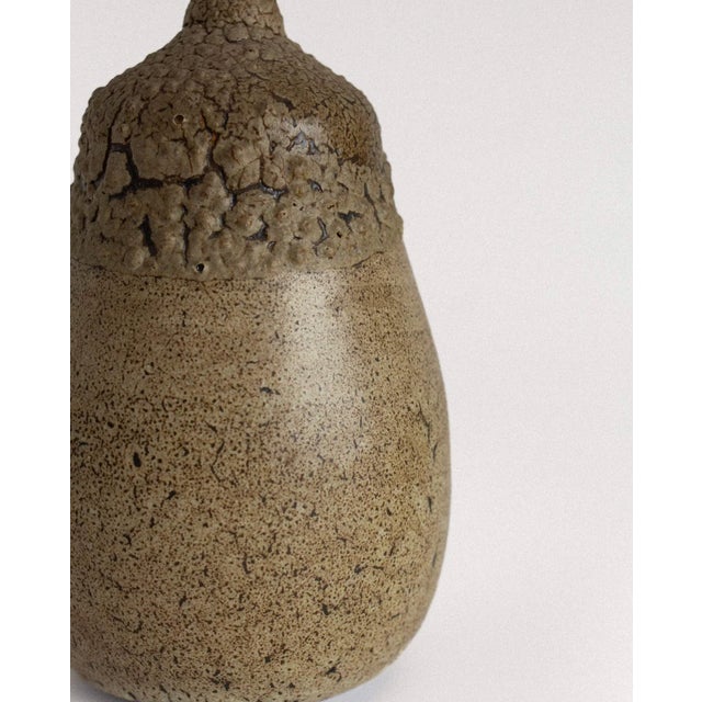 Textured Ceramic Single-Stem Vase, 1970s For Sale - Image 3 of 5