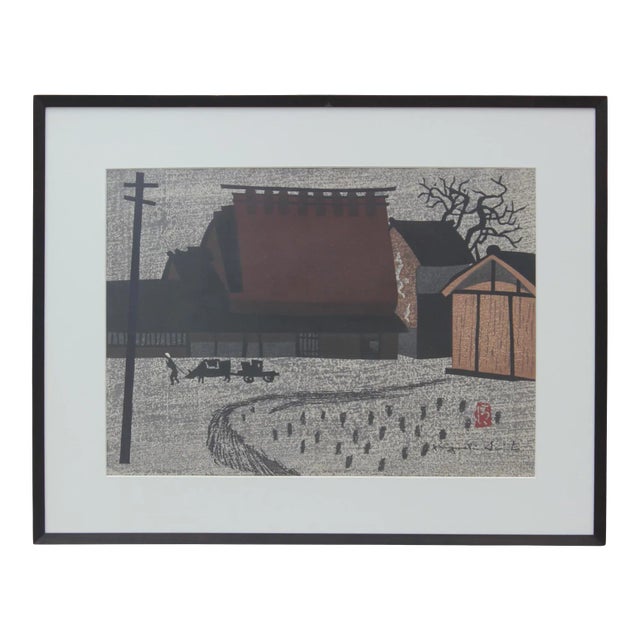 Kiyoshi Saitō "Nara" Japanese Townscape 1962 For Sale