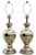 These vintage mercury glass table lamps feature a classic urn-shaped base with a shimmering, mirrored finish typical of...