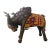Vintage Rajasthani Embroidered Bull Folk Art Figure, India, Anglo Raj Decor For Sale
