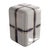 White "Armonia" Side Table With Stainless Steel and Bronze Details For Sale - Image 8 of 8