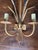 Hollywood Regency 1950s Hollywood Regency Gilt Cattail Sconces, Pair For Sale - Image 3 of 7
