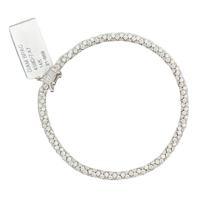 7.47 Ct Diamond Eternity Bracelet For Sale