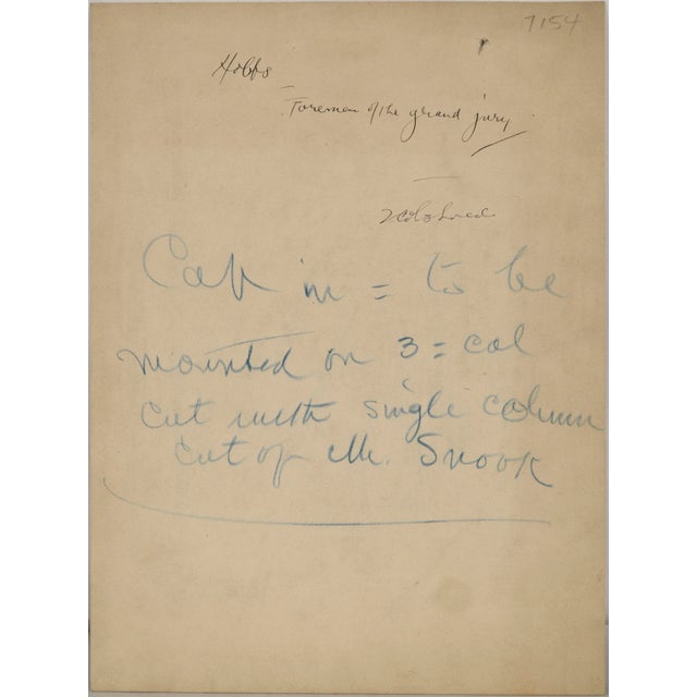 Late 19th Century A19th C. Newspaper Illustration of Hiram H. Hobbs, Foreman of the Grand Jury 1898 by Richard Langtry Partington For Sale - Image 5 of 5