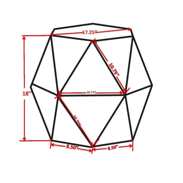 Pasargad Home Lexi Brass Finish Side Table For Sale In New York - Image 6 of 7