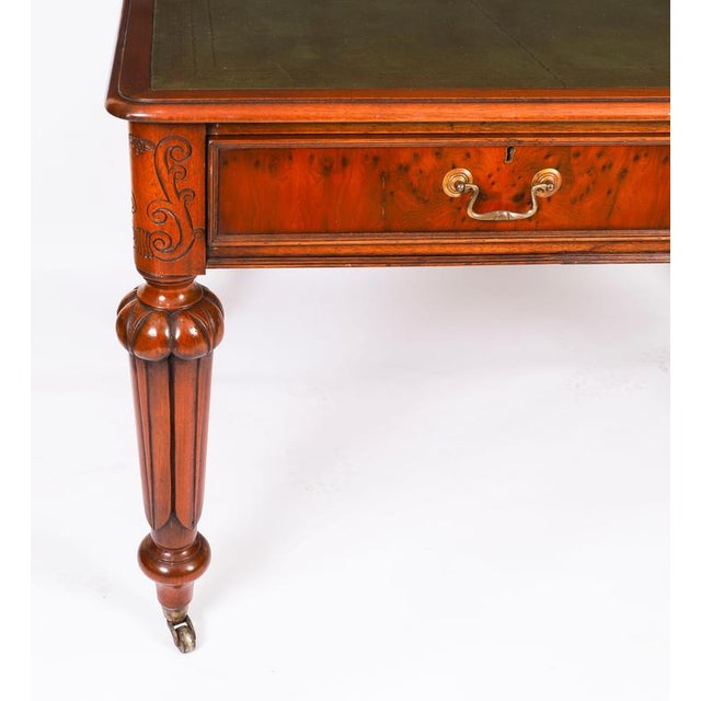 Antique Victorian Partner's Writing Desk, 19th Century For Sale - Image 15 of 18
