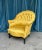 Pair of French Napoleon III Tufted Arm Chairs in Gold Fabric For Sale In New York - Image 6 of 13