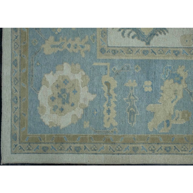 Turkish Oushak Rug 9'10" x 13'9" #18604 For Sale - Image 4 of 8