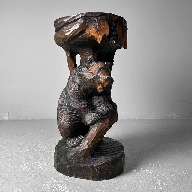 Wood Carved Bear Stand, Ainu Art, Hokkaido, Japan, 1960s For Sale - Image 18 of 18