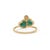 1.34ct Natural Heart Emerald & Diamond Proposal Ring in 14k Yellow Gold Size 4 For Sale - Image 10 of 18