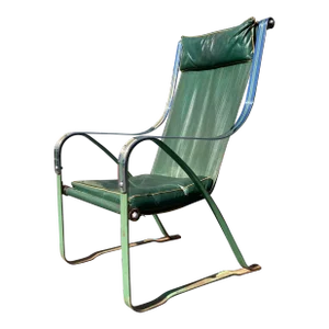 1930s Green Sling Lounge Chair by McKay Craft