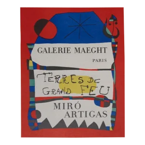 1959 Joan Miro 'Terres de Grand Feu' Surrealism Multicolor France Lithograph
