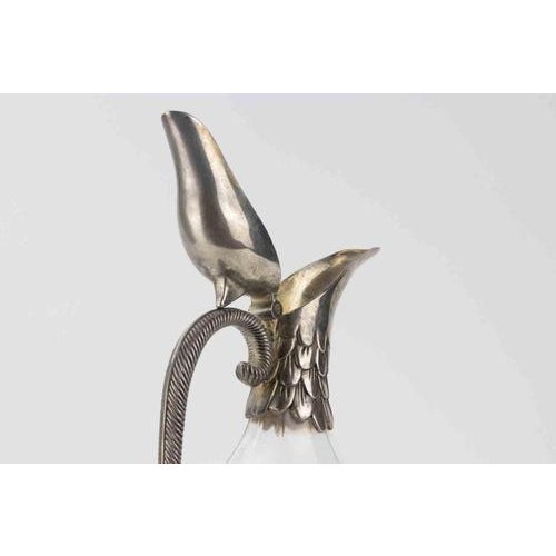 Vintage Silver Plated Duck Shaped Carafe by Silea, 1970s For Sale - Image 9 of 11