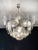Mid-Century Modern Italian Murano Chandelier, 36 Iridescent Disks For Sale - Image 3 of 9