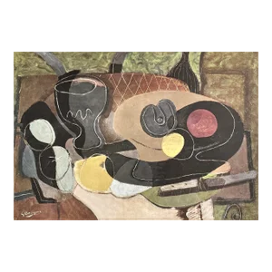 1950s Georges Braque “Nature Morte” Lithograph (Printed in Holland, Ny Graphics Society)