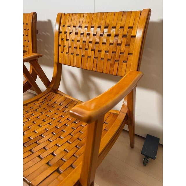 Gelenka Armchairs in Solid Beech Wood, Germany, 1950, Set of 2 For Sale - Image 11 of 18