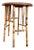 Antique English Tortoiseshell Bamboo Side Table, Woven Rush Top For Sale