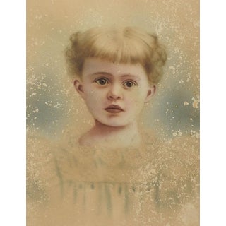 Ethereal Distressed Hand Tinted Photographic Portrait For Sale
