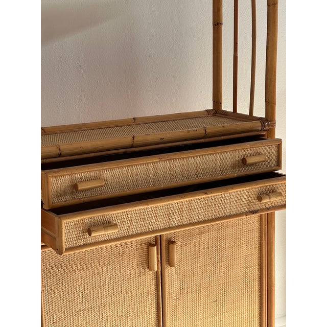 Sideboard in Rattan and Natural Bamboo, 1970s For Sale - Image 17 of 18