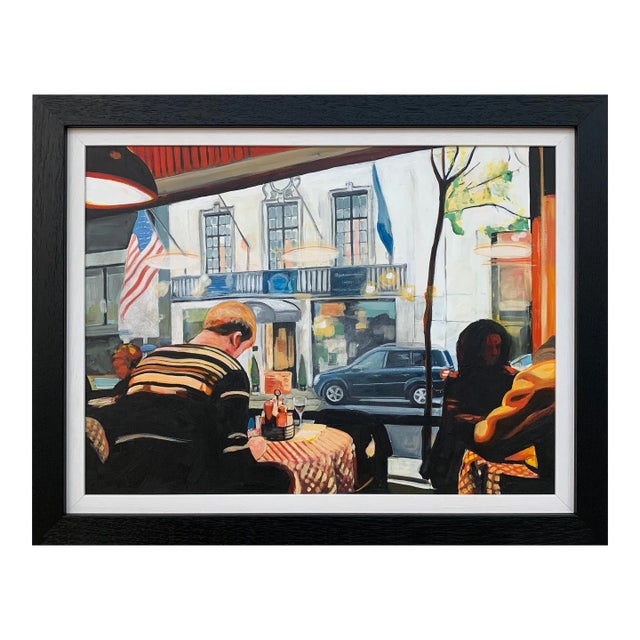 Still Life Painting of American Diner Interior New York City by British Artist, 2019 For Sale