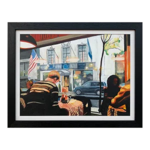 Still Life Painting of American Diner Interior New York City by British Artist, 2019