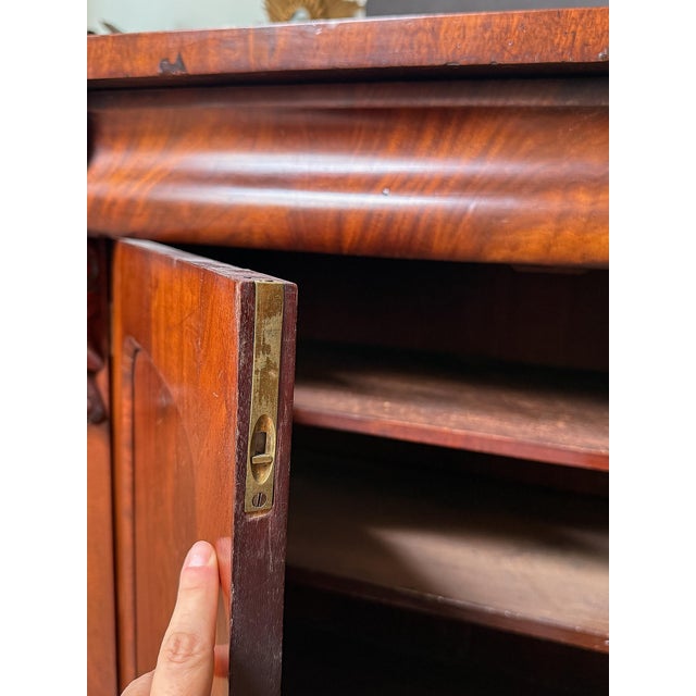 Wood William IV Sideboard or Chiffonier Server of Mahogany With Acanthus Leaf Accents For Sale - Image 7 of 16