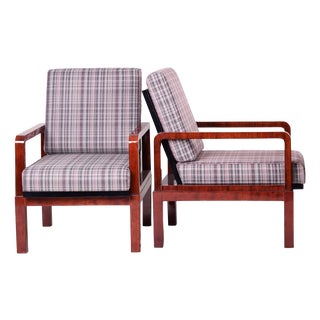 Art Deco Armchairs, Czech, 1930s, Set of 2 For Sale
