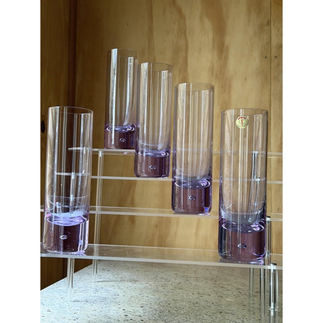 Mid-Century Modern West German Alexandrite Glass Highball Glasses by TC Kristall, 1960, Set of 5 For Sale - Image 15 of 15