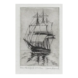 Stanley Harrod New Bedford Whaler Etching