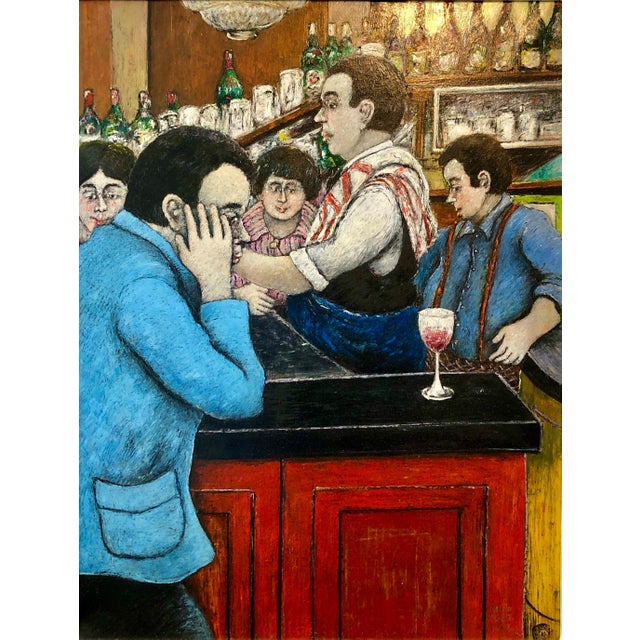 Oil Painting on canvas. Hand signed and stamped with artist studio stamp. Frame measures 30.25 X 24.5. canvas measures...