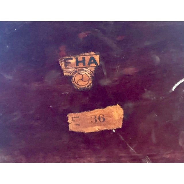 Johnson Furniture Company Eliel Saarinen for Johnson Mahogany and Faux-Alligator Side Table For Sale - Image 4 of 5